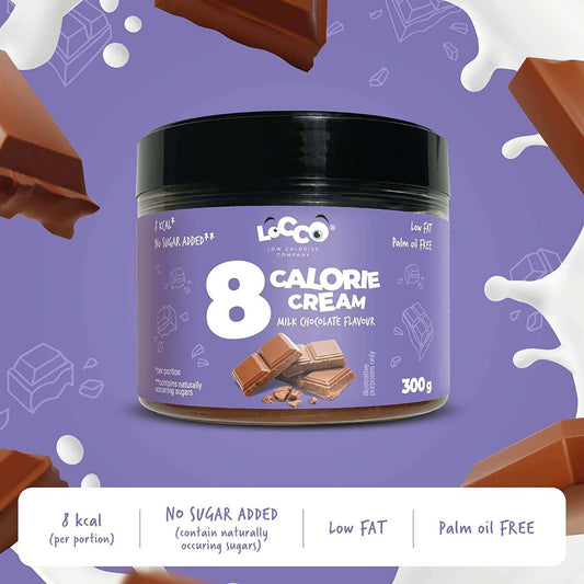 8 calorie Cream Milk Chocolate senza zucchero- LOCCO