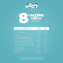 8 calorie Cream Fudge Flavor valori nutrizionali - LOCCO