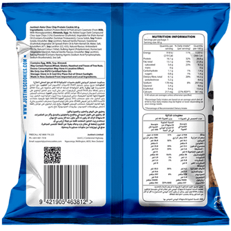 Biscotto proteico low carb con gocce di cioccolato valori- Justine's