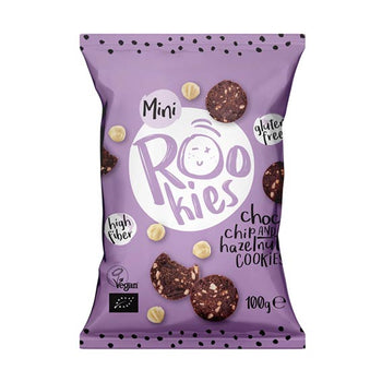 Mini biscotti alle nocciole con gocce di cioccolato vegan - Rookies
