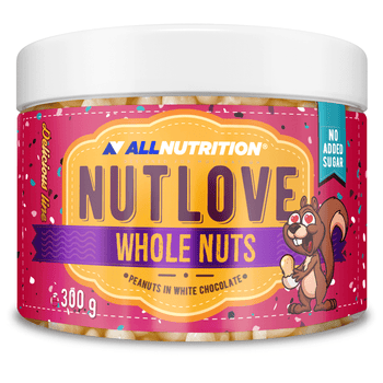 Nutlove arachidi ricoperte di cioccolato bianco senza zucchero