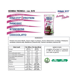 Avena Shake cioccolato - Pink Fit Protein