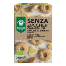 Biscotti al limone e zenzero biologici senza zucchero 