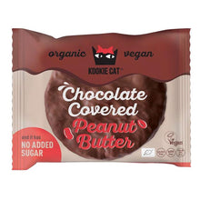 Biscotto vegan al burro di arachidi ricoperto di cioccolato - Kookie Cat