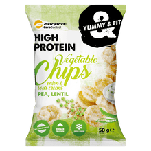 Chips proteiche vegetali cipolla e panna acida 