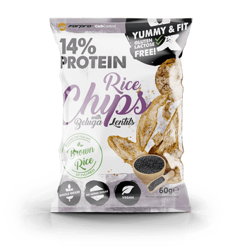 Chips proteiche di riso e lenticchie 
