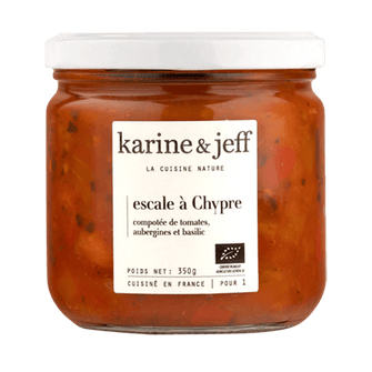 Composta di pomodori melanzane e basilico bio - Karine & Jeff