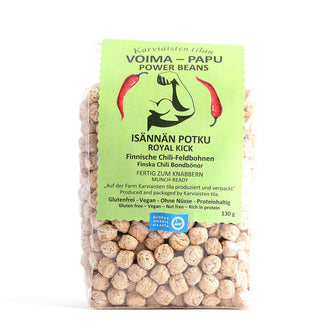 Crispies di fave croccanti al peperoncino