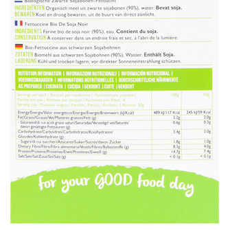Valori fettuccine soia nera low carb Slendier