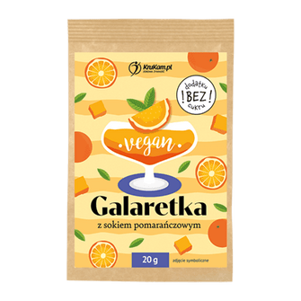 Gelatina vegan all'arancia senza zucchero - Krukam