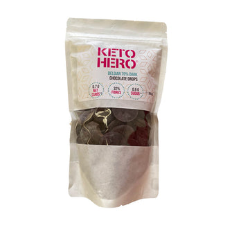Gocce cioccolato fondente senza zucchero Keto Hero 
