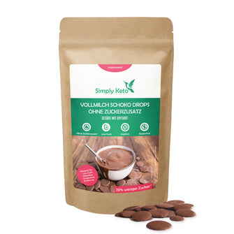 Gocce cioccolato latte senza zucchero Simply Keto 