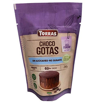 Gocce cioccolato senza zucchero Torras