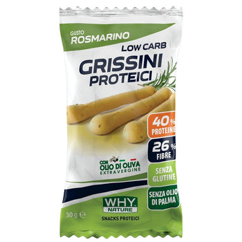 Grissini proteici low carb al rosmarino Why NAture 