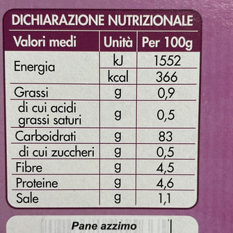 Pane Azzimo BuoniSenza - Cereal