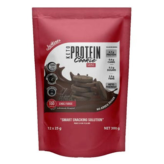 Busta 12 * 25 g Mini keto biscotti Choc Fudge protein cookie (300 g) - Justine's