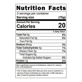 Informazioni nutrizionali Palmini