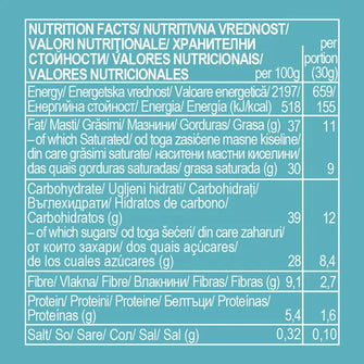 Valori nutrizionali barretta vegan Roobar cocco cioccolato