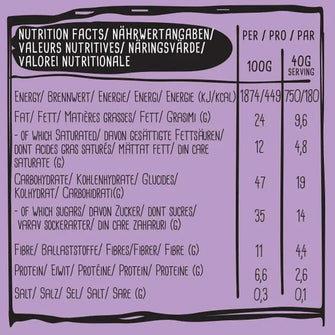 Valori nutrizionali rookies cacao nocciole