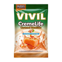 Caramelle dure senza zucchero caramello e nocciola Vivil 