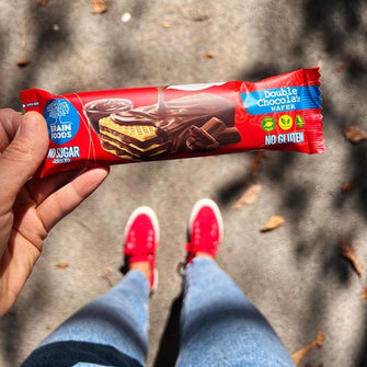 Wafer senza glutine al doppio cioccolato senza zucchero- Brain Foods