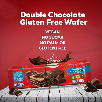 Wafer senza glutine al doppio cioccolato gluten free - Brain Foods