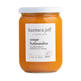 Zuppa di patate dolci zucca e curcuma bio - Karine & Jeff